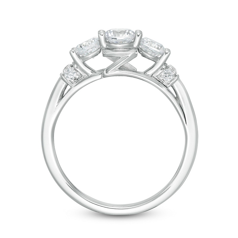 Main Image 3 of Previously Owned - Zales Private Collection 1 CT. T.W. Colourless Diamond Engagement Ring in 14K White Gold (F/I1)