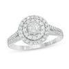 Thumbnail Image 1 of Previously Owned - 1/2 CT. T.W. Diamond Double Frame Engagement Ring in 10K White Gold