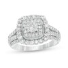 Thumbnail Image 1 of Previously Owned - 1 CT. T.W. Diamond Double Cushion Frame Vintage-Style Engagement Ring in 10K White Gold
