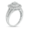 Thumbnail Image 3 of Previously Owned - 1 CT. T.W. Diamond Double Cushion Frame Vintage-Style Engagement Ring in 10K White Gold