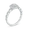 Thumbnail Image 3 of Previously Owned - 1/4 CT. T.W. Diamond Double Cushion Frame Vintage-Style Engagement Ring in 10K White Gold