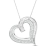 Thumbnail Image 0 of Previously Owned - 1 CT. T.W. Diamond Tilted Heart Pendant in 10K White Gold