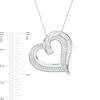 Thumbnail Image 2 of Previously Owned - 1 CT. T.W. Diamond Tilted Heart Pendant in 10K White Gold