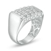 Thumbnail Image 3 of Previously Owned - 1-1/2 CT. T.W. Diamond Rectangle Top Linear Five Row Ring in 10K White Gold