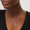 Thumbnail Image 2 of Previously Owned - Vera Wang Love Collection 1/6 CT. T.W. Diamond Interlocking Heart Necklace in Sterling Silver - 19"