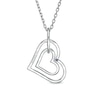 Thumbnail Image 3 of Previously Owned - Vera Wang Love Collection 1/6 CT. T.W. Diamond Interlocking Heart Necklace in Sterling Silver - 19"