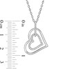 Thumbnail Image 4 of Previously Owned - Vera Wang Love Collection 1/6 CT. T.W. Diamond Interlocking Heart Necklace in Sterling Silver - 19"