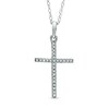 Thumbnail Image 1 of Previously Owned - Diamond Accent Cross Pendant in 10K White Gold