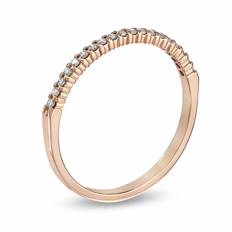 Main Image 2 of Previously Owned - 1/6 CT. T.W. Diamond Band in 10K Rose Gold