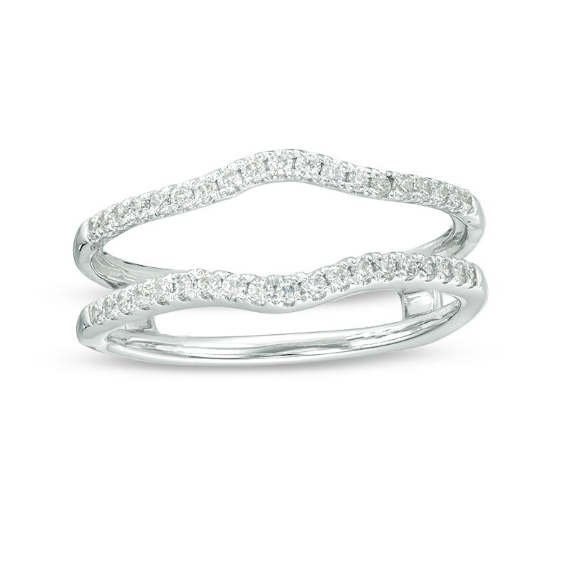 Main Image 1 of Previously Owned - 1/4 CT. T.W. Diamond Contour Solitaire Enhancer in 14K White Gold