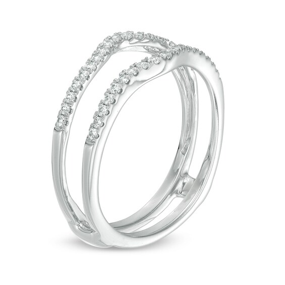 Previously Owned - 1/4 CT. T.w. Diamond Contour Solitaire Enhancer in 14K White Gold