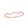 Thumbnail Image 1 of Previously Owned - 1/15 CT. T.W. Diamond Wave Band in 10K Rose Gold