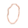 Thumbnail Image 2 of Previously Owned - 1/15 CT. T.W. Diamond Wave Band in 10K Rose Gold