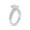 Thumbnail Image 2 of Previously Owned - Celebration Ideal 1-1/2 CT. T.W. Oval Diamond Frame Bridal Set in 14K White Gold (I/I1)