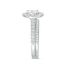 Thumbnail Image 4 of Previously Owned - Celebration Ideal 1-1/2 CT. T.W. Oval Diamond Frame Bridal Set in 14K White Gold (I/I1)