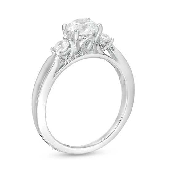 Previously Owned - 1 CT. T.w. Diamond Past Present Future® Engagement Ring in 14K White Gold