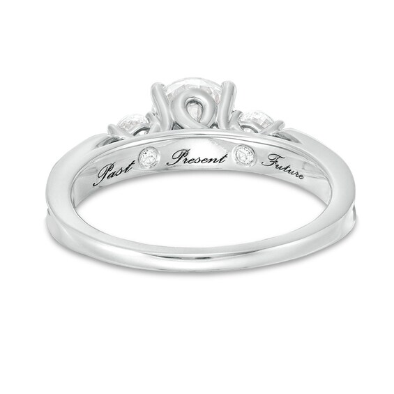 Previously Owned - 1 CT. T.w. Diamond Past Present Future® Engagement Ring in 14K White Gold