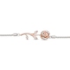 Thumbnail Image 2 of Previously Owned - Enchanted Disney Belle 1/10 CT. T.W. Diamond Bracelet in Sterling Silver and 10K Rose Gold - 8.5"