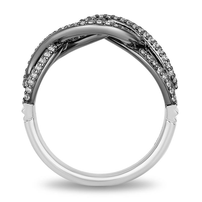 Main Image 3 of Previously Owned - Enchanted Disney Villains Ursula 1/3 CT. T.W. Diamond Tentacle Ring in 14K White Gold