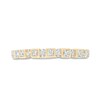 Thumbnail Image 4 of Previously Owned - 1/20 CT. T.W. Diamond Alternating Square and Round Vintage-Style Stackable Band in 10K Gold