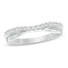 Thumbnail Image 1 of Previously Owned - 1/5 CT. T.W. Diamond Twist Contour Band in 14K White Gold