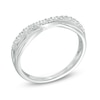 Thumbnail Image 2 of Previously Owned - 1/5 CT. T.W. Diamond Twist Contour Band in 14K White Gold