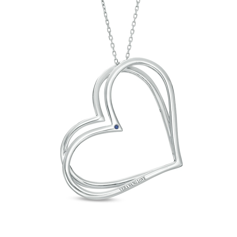 Main Image 3 of Previously Owned - The Kindred Heart from Vera Wang Love Collection 1/2 CT. T.W. Diamond Pendant in 10K White Gold