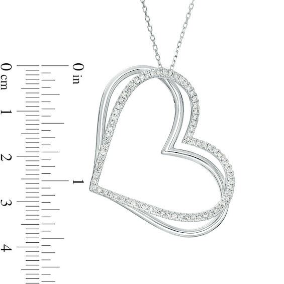 Previously Owned - The Kindred Heart from Vera Wang Love Collection 1/2 CT. T.w. Diamond Pendant in 10K White Gold