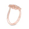 Thumbnail Image 2 of Previously Owned - 1/4 CT. T.W. Diamond Scatter Linear Bypass Ring in 10K Rose Gold