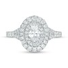 Thumbnail Image 4 of Previously Owned - Vera Wang Love Collection 1-1/5 CT. T.W. Oval Diamond Frame Engagement Ring in 14K White Gold