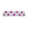 Thumbnail Image 4 of Previously Owned - Lab-Created Ruby and White Sapphire Zig-Zag Ring in Sterling Silver