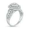 Thumbnail Image 2 of Previously Owned - 1 CT. T.W. Diamond Double Pear-Shaped Frame Multi-Row Engagement Ring in 10K White Gold