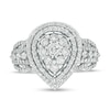 Thumbnail Image 3 of Previously Owned - 1 CT. T.W. Diamond Double Pear-Shaped Frame Multi-Row Engagement Ring in 10K White Gold