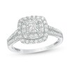 Thumbnail Image 1 of Previously Owned - 1/2 CT. T.W. Princess-Cut Diamond Double Frame Engagement Ring in 10K White Gold