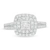 Thumbnail Image 4 of Previously Owned - 1/2 CT. T.W. Princess-Cut Diamond Double Frame Engagement Ring in 10K White Gold