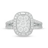 Thumbnail Image 4 of Previously Owned - 1-1/4 CT. T.W. Composite Diamond Cushion Frame Split Shank Engagement Ring in 14K White Gold