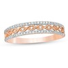 Thumbnail Image 1 of Previously Owned - 1/15 CT. T.W. Diamond Multi-Row Anniversary Band in 10K Rose Gold