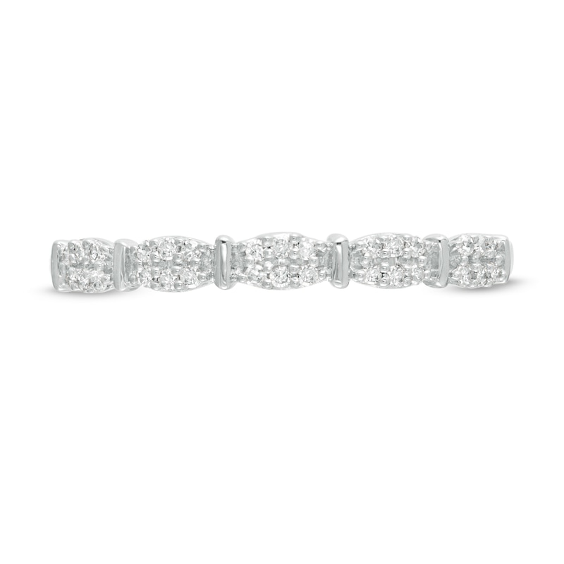 Main Image 4 of Previously Owned - 1/15 CT. T.W. Diamond Stackable Anniversary Band in 10K White Gold