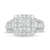 Thumbnail Image 4 of Previously Owned - 1-1/2 CT. T.W. Composite Diamond Cushion Frame Vintage-Style Engagement Ring in 14K White Gold