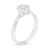 Thumbnail Image 2 of Previously Owned - 1/3 CT. T.W. Princess-Cut Diamond Round Frame Ring in 10K White Gold