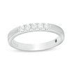 Thumbnail Image 1 of Previously Owned - Vera Wang Love Collection 1/5 CT. T.W. Diamond Five Stone Satin Anniversary Band in 14K White Gold