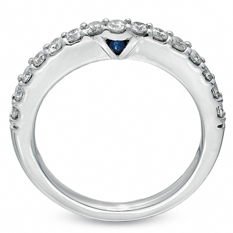 Main Image 2 of Previously Owned - Vera Wang Love Collection 1/2 CT. T.W. Diamond Band in 14K White Gold