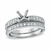 Thumbnail Image 1 of Previously Owned - 1/3 CT. T.W. Diamond Semi-Mount Bridal Set in 14K White Gold