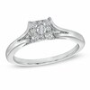 Thumbnail Image 1 of Previously Owned - 1/4 CT. T.W. Composite Diamond Square Frame Engagement Ring in 10K White Gold