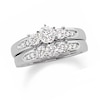 Thumbnail Image 1 of Previously Owned - 1-1/2 CT. T.W. Diamond Three Stone Bridal Set in 14K White Gold