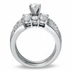 Thumbnail Image 2 of Previously Owned - 1-1/2 CT. T.W. Diamond Three Stone Bridal Set in 14K White Gold