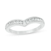 Thumbnail Image 1 of Previously Owned - 1/4 CT. T.W. Diamond Chevron Channel Band in 10K White Gold
