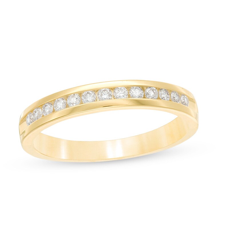 Main Image 1 of Previously Owned - 1/4 CT. T.W. Diamond Channel Band in 14K Gold