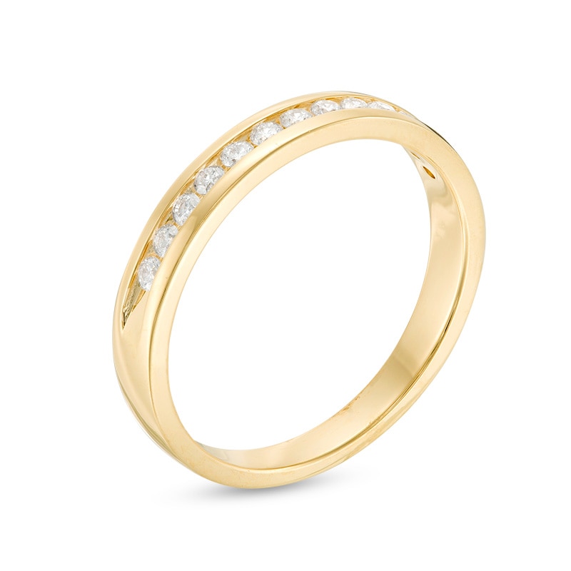 Main Image 2 of Previously Owned - 1/4 CT. T.W. Diamond Channel Band in 14K Gold