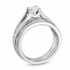 Thumbnail Image 2 of Previously Owned - 1-1/2 CT. T.W. Princess-Cut Diamond Bridge Bridal Set in 14K White Gold